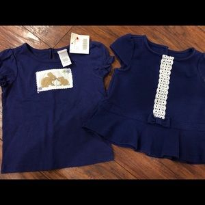 Set of 2 12-18m Janie and Jack tops